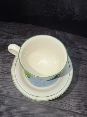 Sangostone Footed Coffee Cup & Saucer Country Cottage (3645) Set Of 2 - Thumbnail 2