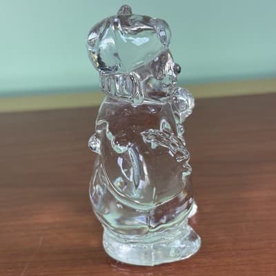 Vintage Clown Jester Clear Art Glass Figurine Paperweight 4" Abstract A Crazy - Thumbnail 4