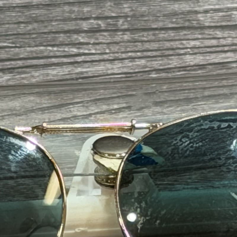 Solar Shield Rectangular 54mm Clip-On Sunglasses - Gold Tone Frame - Thumbnail 2