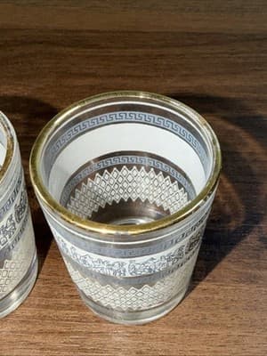 Vintage Jeanette Blue Hellenic Wedgwood Shot Glass Set of 2 - Thumbnail 3
