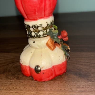 Vintage Red Lantern Christmas Candle – Made in Hong Kong Holiday Decor 6" - Thumbnail 4