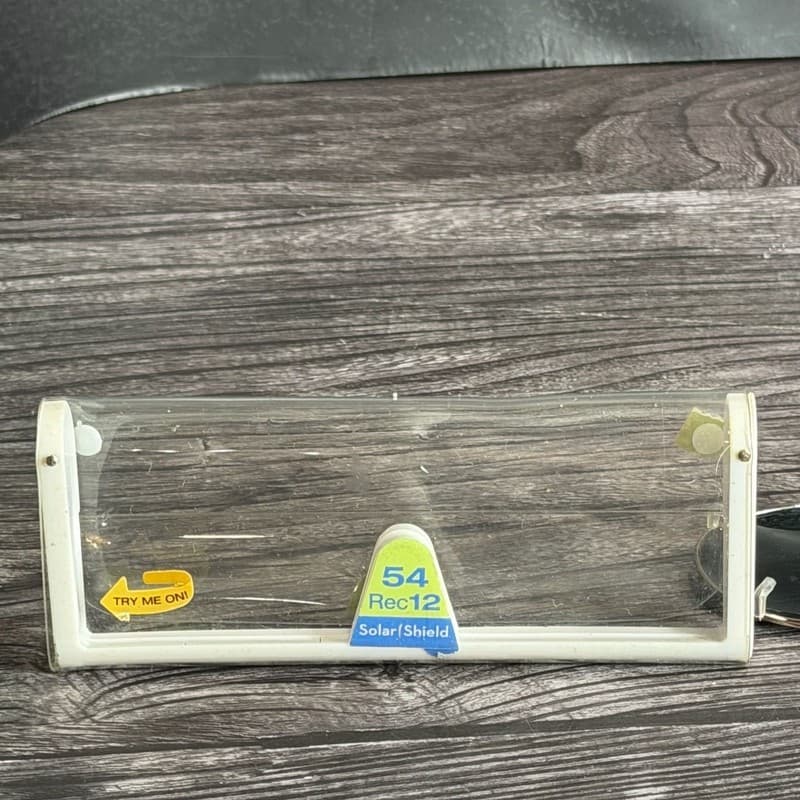 Solar Shield Rectangular 54mm Clip-On Sunglasses - Gold Tone Frame - Thumbnail 4
