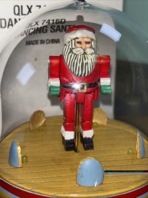 Swinging Santa With Blinking Lights & Motion Hallmark Christmas Ornament Display - Thumbnail 2