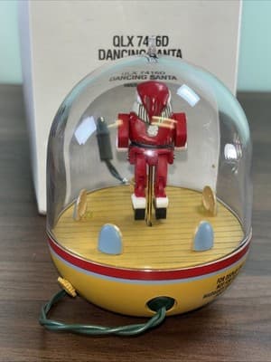 Swinging Santa With Blinking Lights & Motion Hallmark Christmas Ornament Display - Thumbnail 4