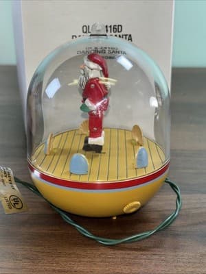 Swinging Santa With Blinking Lights & Motion Hallmark Christmas Ornament Display - Thumbnail 5