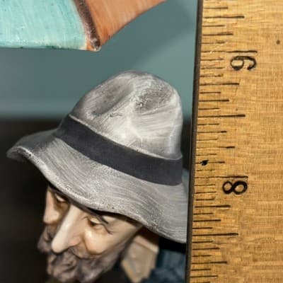 Norleans Porcelain Large Figurine Hand Painted Apple Sales Cart Umbrella Vintage - Thumbnail 17