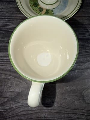 Sangostone Footed Coffee Cup & Saucer Country Cottage (3645) Set Of 2 - Thumbnail 7