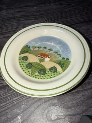 Sangostone Footed Coffee Cup & Saucer Country Cottage (3645) Set Of 2 - Thumbnail 9