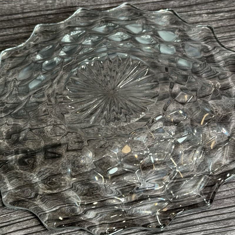 Vintage Fostoria American Clear Glass 7.5 Inch Dessert Plate Replacement - Thumbnail 3