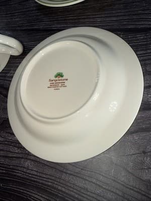 Sangostone Footed Coffee Cup & Saucer Country Cottage (3645) Set Of 2 - Thumbnail 10