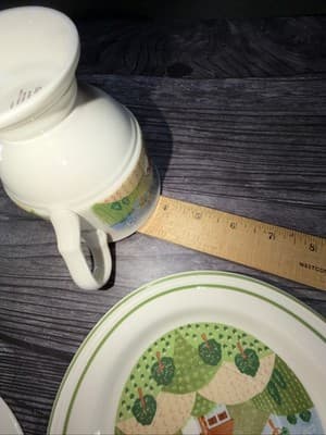 Sangostone Footed Coffee Cup & Saucer Country Cottage (3645) Set Of 2 - Thumbnail 21