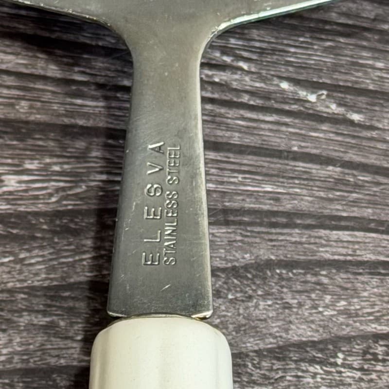 Vintage Elesva Holland Delft Blue Windmill Cheese Slicer and Knife Set Ceramic H - Thumbnail 8