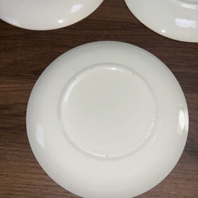 3 Vintage Salem NORTH STAR Bread Dessert Plates Atomic Starburst MCM 6" Crazing - Thumbnail 9