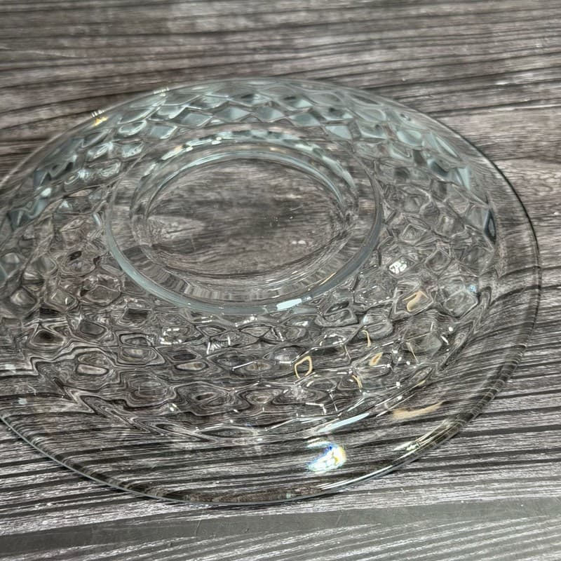 Vintage Fostoria American Clear Cubist Cup and Saucer Set - Thumbnail 8