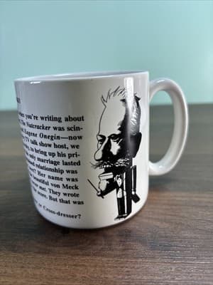 Peyote Tchaikovsky Caricature Coffee Mug 1992 Largely Literary Designs Inc - Thumbnail 5
