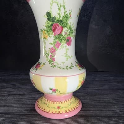 Laura Ashley FTD Ceramic French Floral Vase - Vintage Country Style - Thumbnail 4