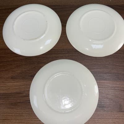 3 Vintage Salem NORTH STAR Bread Dessert Plates Atomic Starburst MCM 6" Crazing - Thumbnail 8