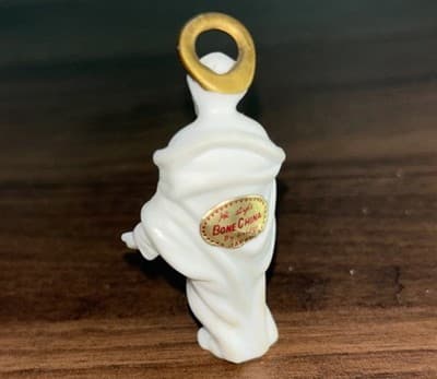 Vintage Bone China Miniature White Gold Halo Holy Family Figurines Nativity Set - Thumbnail 5