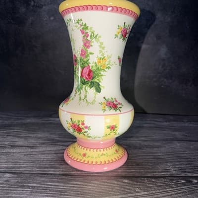 Laura Ashley FTD Ceramic French Floral Vase - Vintage Country Style - Thumbnail 6