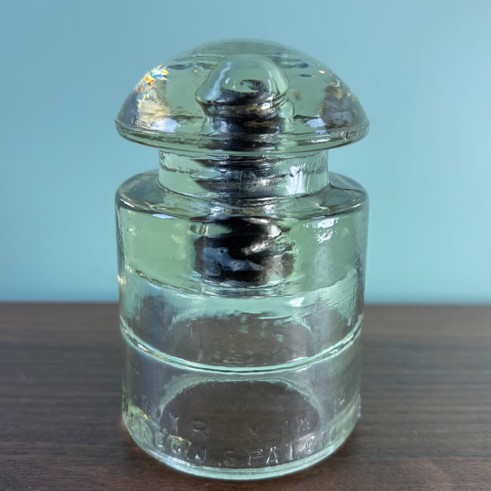 Pyrex X 41 CSA Vintage Clear Glass Insulator US Patent office Clear Telegraph - Thumbnail 12