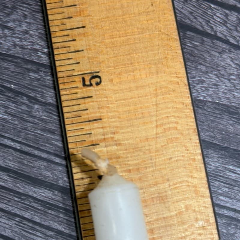 Vintage Mid-Century Modern Turned Wood Hurricane Candle Holder with Glass Chimne - Thumbnail 14