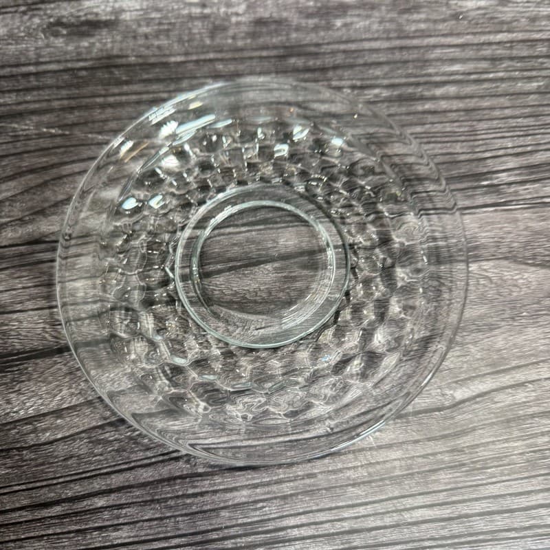 Vintage Fostoria American Clear Cubist Cup and Saucer Set - Thumbnail 5