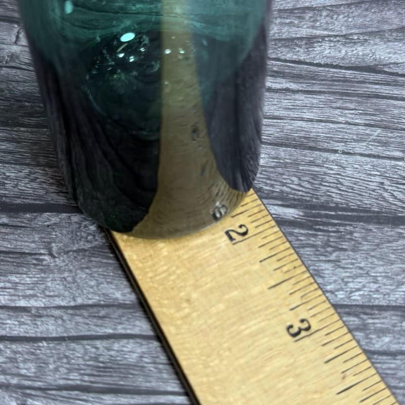 Vintage Libbey 7.5" Tall Cylinder Bud Vases - Emerald Green and Cobalt Blue Glas - Thumbnail 7