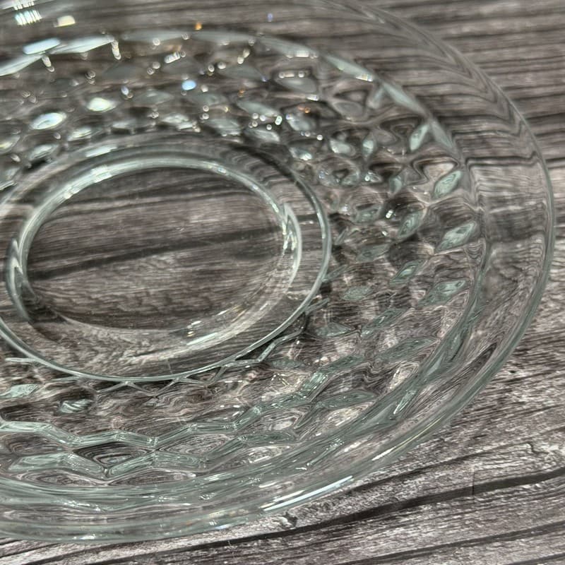 Vintage Fostoria American Clear Cubist Cup and Saucer Set - Thumbnail 9
