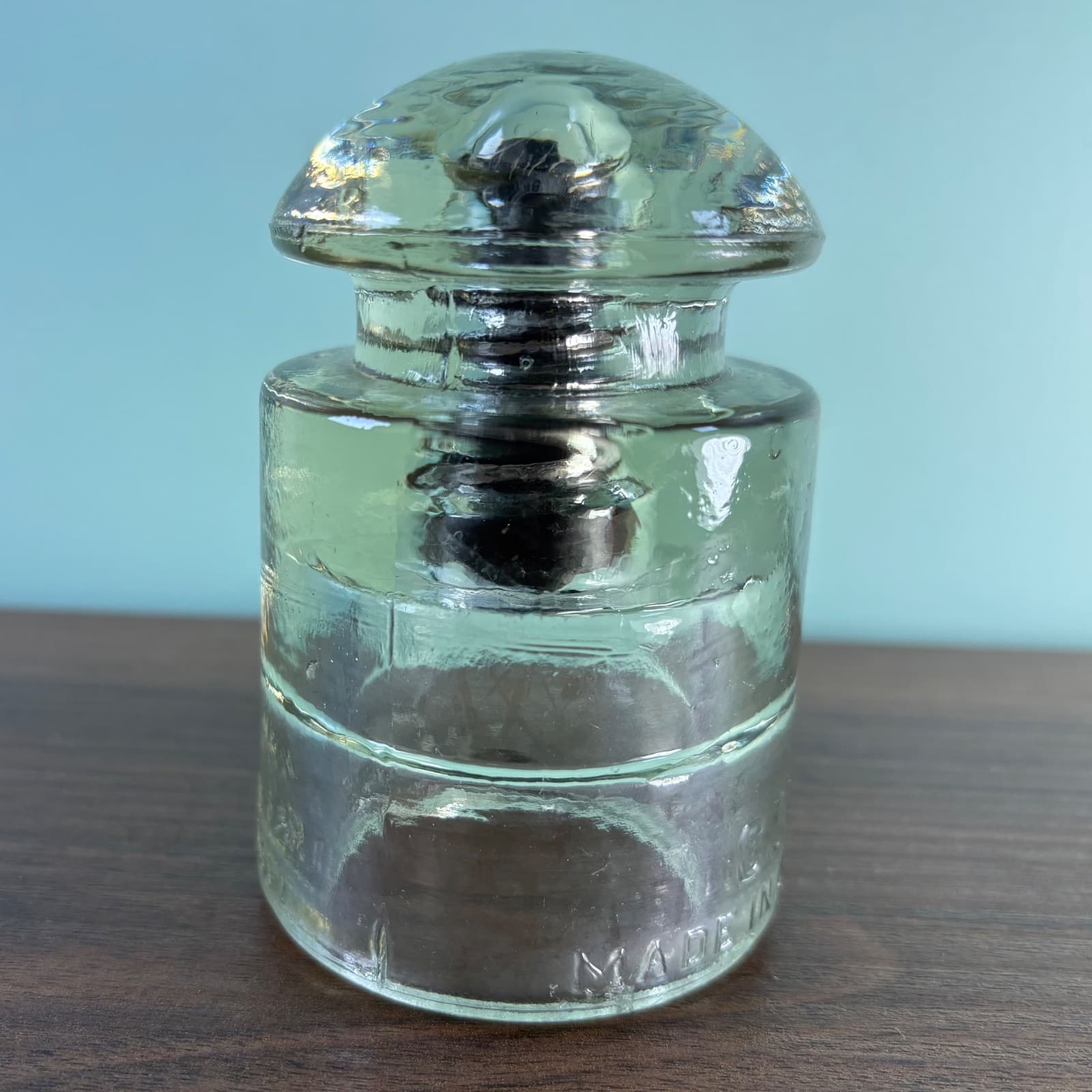 Pyrex X 41 CSA Vintage Clear Glass Insulator US Patent office Clear Telegraph - Thumbnail 11