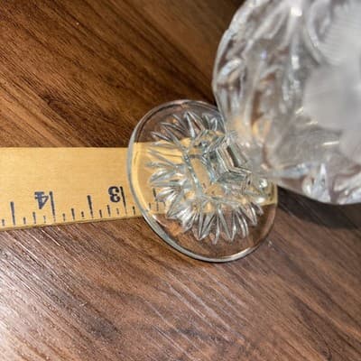 Vintage Etched Cut Glass Crystal Footed Creamer & Steeple Lidded Sugar Bowl Rose - Thumbnail 24