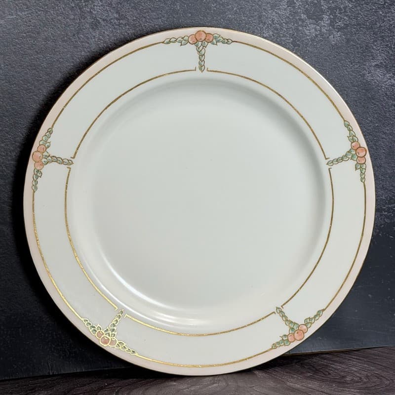 Haviland France Hand Painted Limoges Plate Signed C.L. Smith Pink Berries Gold T - Thumbnail 7