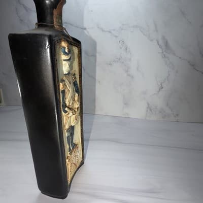 Millefiori Cucchi. Soldier bottle stone ware Italy Liquor Bottle Empty Vintage - Thumbnail 9