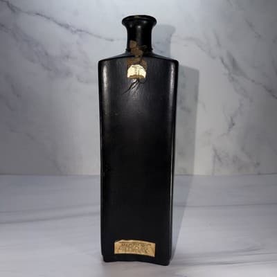 Millefiori Cucchi. Soldier bottle stone ware Italy Liquor Bottle Empty Vintage - Thumbnail 5