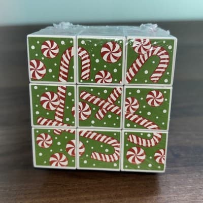 Christmas Santa Cube & Rubik's Vintage Puzzle Toy New Santa Snowman Penguin - Thumbnail 2