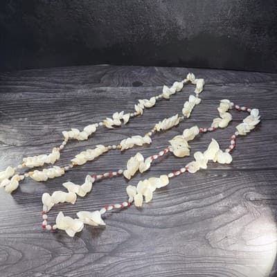 Vintage Two Strand Polynesian Sea Shell Necklace