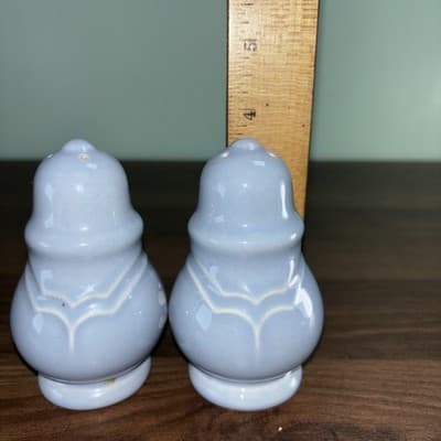 Vintage Pfaltzgraff USA “Bouquet Gazebo” Blue Salt & Pepper Shakers - Thumbnail 8