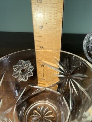 Vintage Anchor Hocking Clear Prescut Glass Star of David Sugar Bowl w/ Lid - Thumbnail 9
