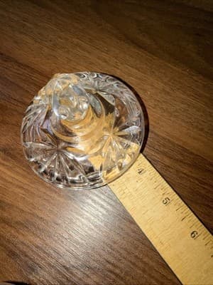 Vintage Anchor Hocking Clear Prescut Glass Star of David Sugar Bowl w/ Lid - Thumbnail 10