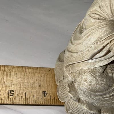 Vintage Buddha Meditating Marble Resin Statue Figurine 6” - Thumbnail 16