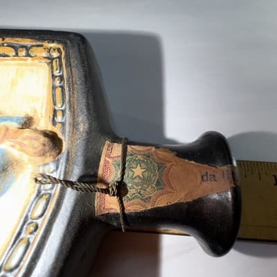 Millefiori Cucchi. Soldier bottle stone ware Italy Liquor Bottle Empty Vintage - Thumbnail 15