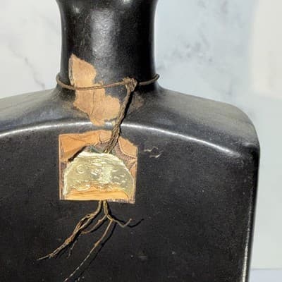 Millefiori Cucchi. Soldier bottle stone ware Italy Liquor Bottle Empty Vintage - Thumbnail 6