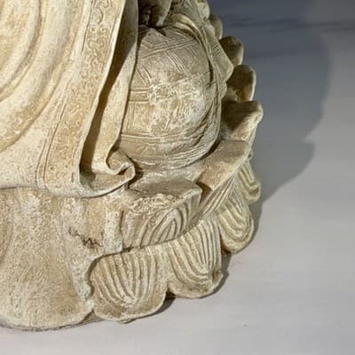 Vintage Buddha Meditating Marble Resin Statue Figurine 6” - Thumbnail 13