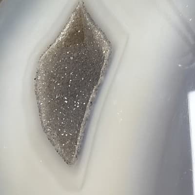 Vintage Gray Geode Brass Large Paper Clip Recipe Or Note Holder Desk Stone - Thumbnail 9