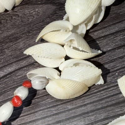 Vintage Two Strand Polynesian Sea Shell Necklace - Thumbnail 9
