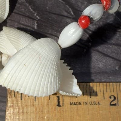 Vintage Two Strand Polynesian Sea Shell Necklace - Thumbnail 13