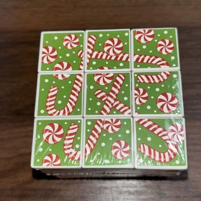 Christmas Santa Cube & Rubik's Vintage Puzzle Toy New Santa Snowman Penguin - Thumbnail 4