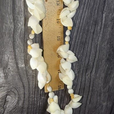 Vintage Two Strand Polynesian Sea Shell Necklace - Thumbnail 15