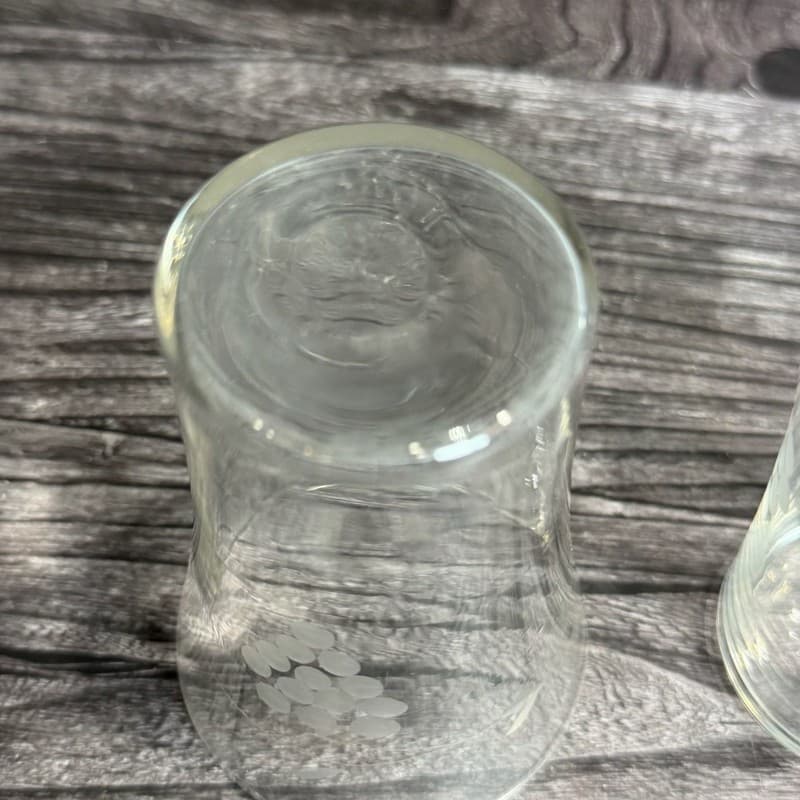 Set of 2 Vintage Tiffin-Franciscan Etched Grape Juice Glasses Glass Glow - Thumbnail 7