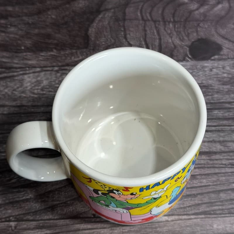 Vintage Applause Disney Happy Birthday Mug Mickey Minnie Donald Goofy #33017 - Thumbnail 2