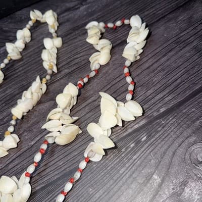 Vintage Two Strand Polynesian Sea Shell Necklace - Thumbnail 4